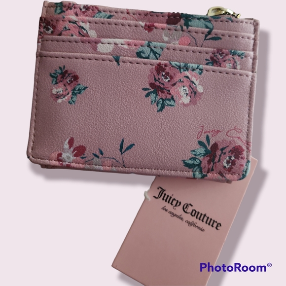 Juicy Couture small blush/foral card wallet - Picture 4 of 5